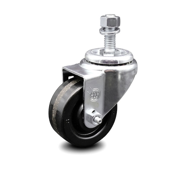 3.5 Inch Phenolic Wheel Swivel 12mm Threaded Stem Caster